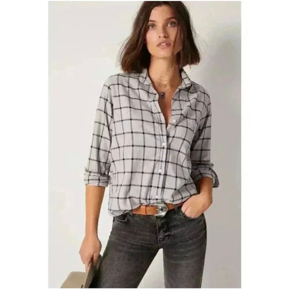 Grayson The Hero Plaid Cotton Flannel Cozy Button Down Relaxed Shirt Size 5 (XL)